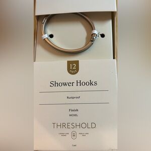 Nickel Shower Hooks 12-Piece Set